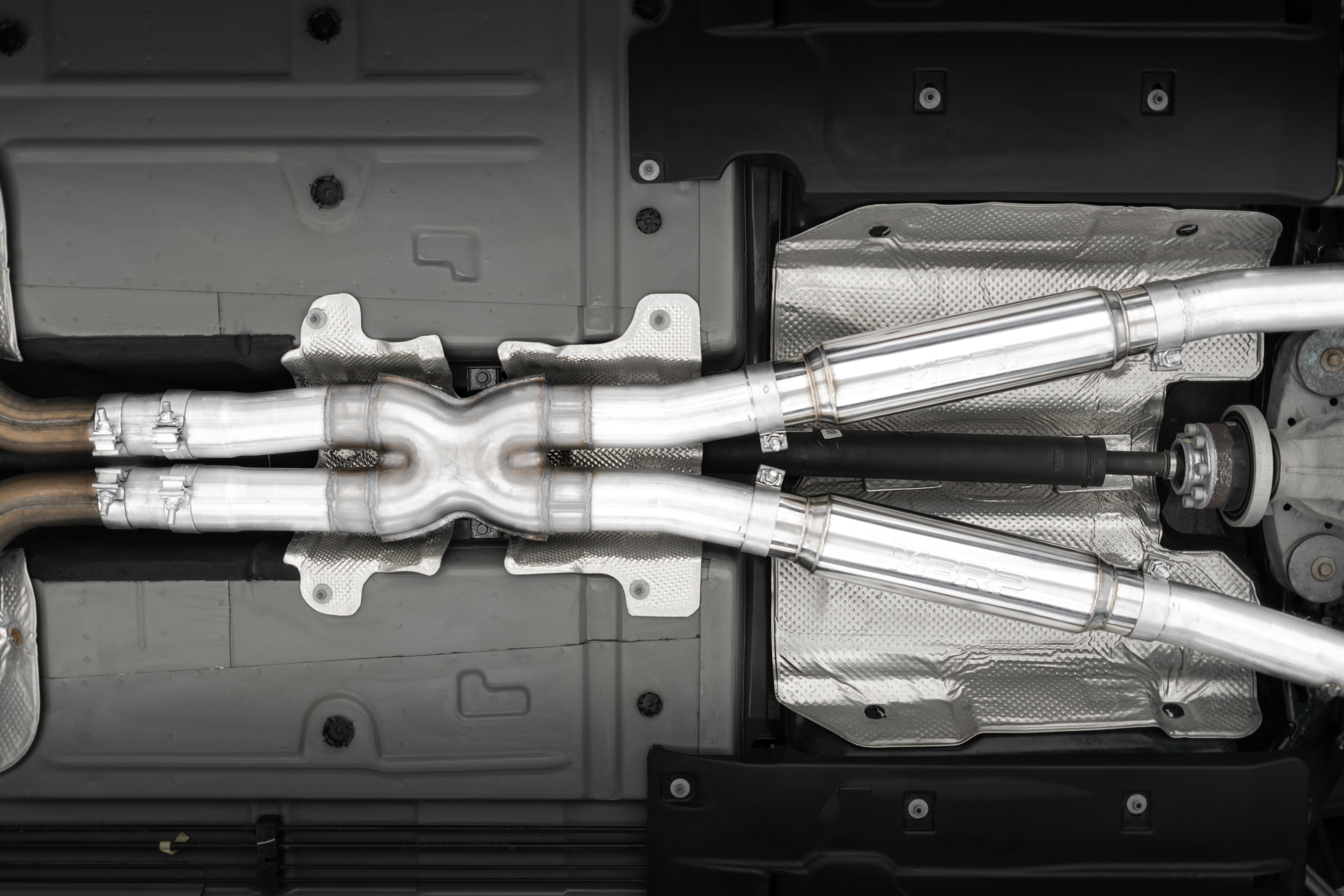 2015-2021 Dodge Challenger SRT Hellcat 6.2L V8 MBRP Exhaust 3in. Cat Back; Dual Rear; Quad Tips