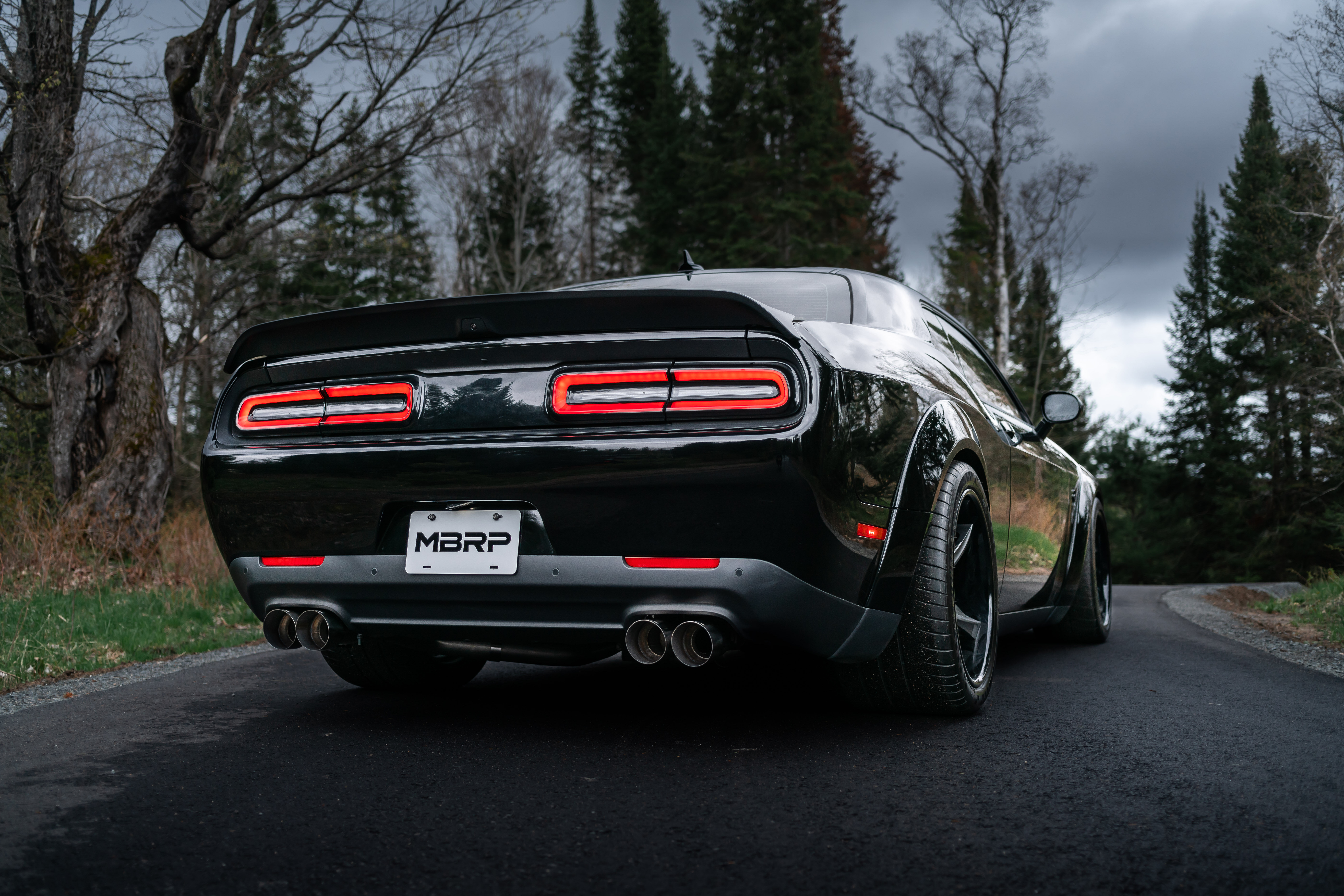 2015-2021 Dodge Challenger SRT Hellcat 6.2L V8 MBRP Exhaust 3in. Cat Back; Dual Rear; Quad Tips