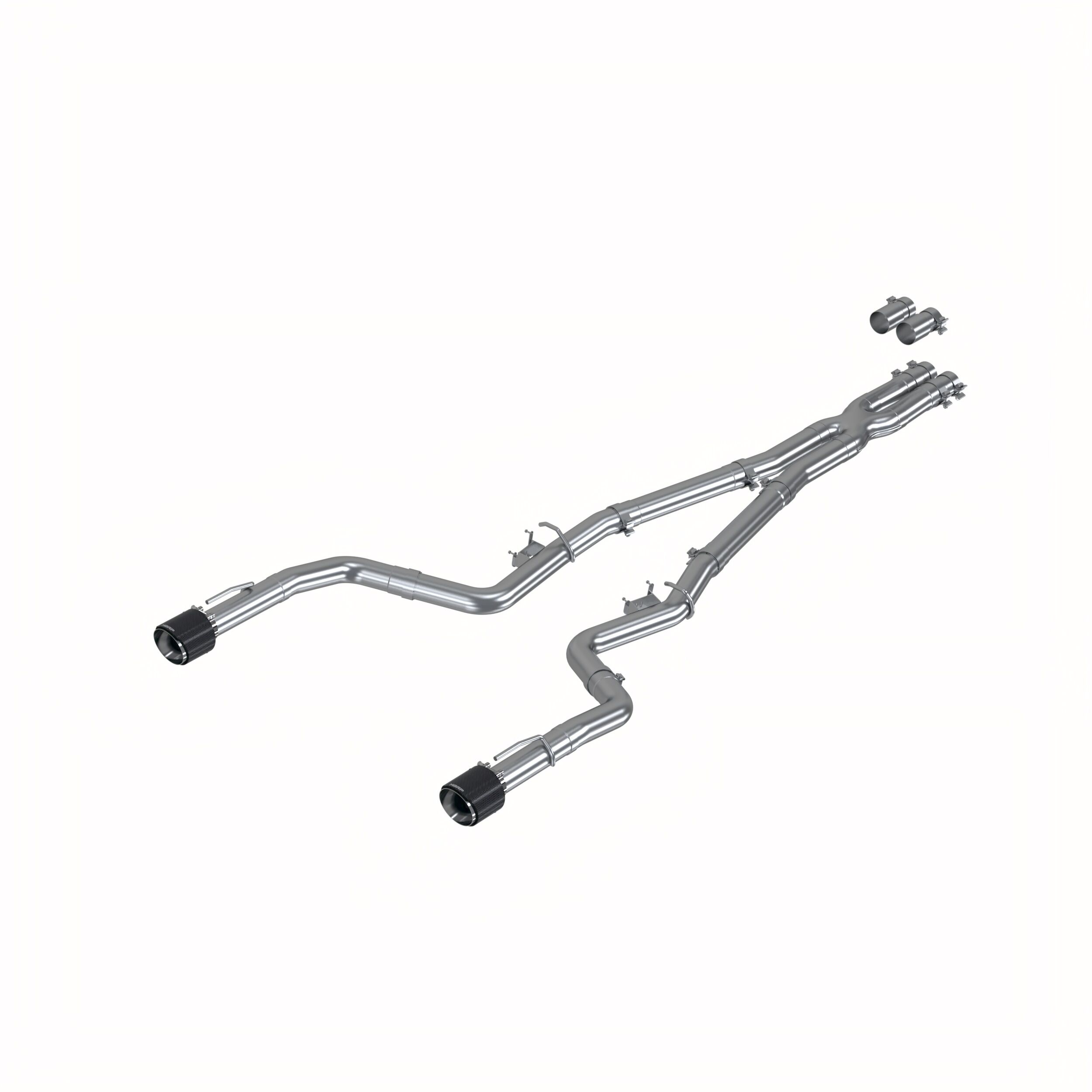 2015-2020 Dodge Charger SRT Hellcat 6.2L V8 4DR MBRP Exhaust 3in. Cat Back; Dual Rear; Dual Tips - S71183CF