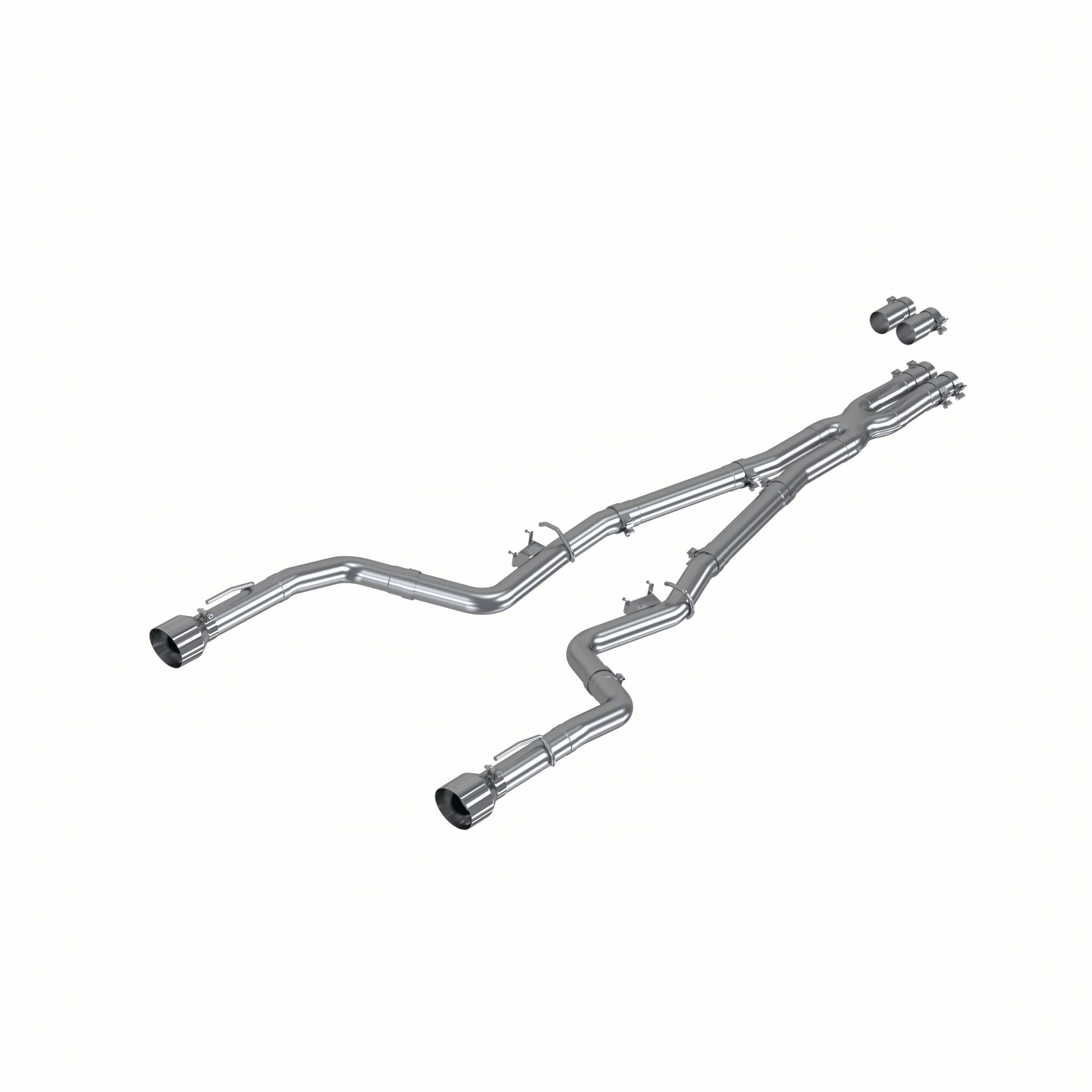 2015-2020 Dodge Charger SRT Hellcat 6.2L V8 4DR MBRP Exhaust 3in. Cat Back; Dual Rear; Dual Tips - S7118AL