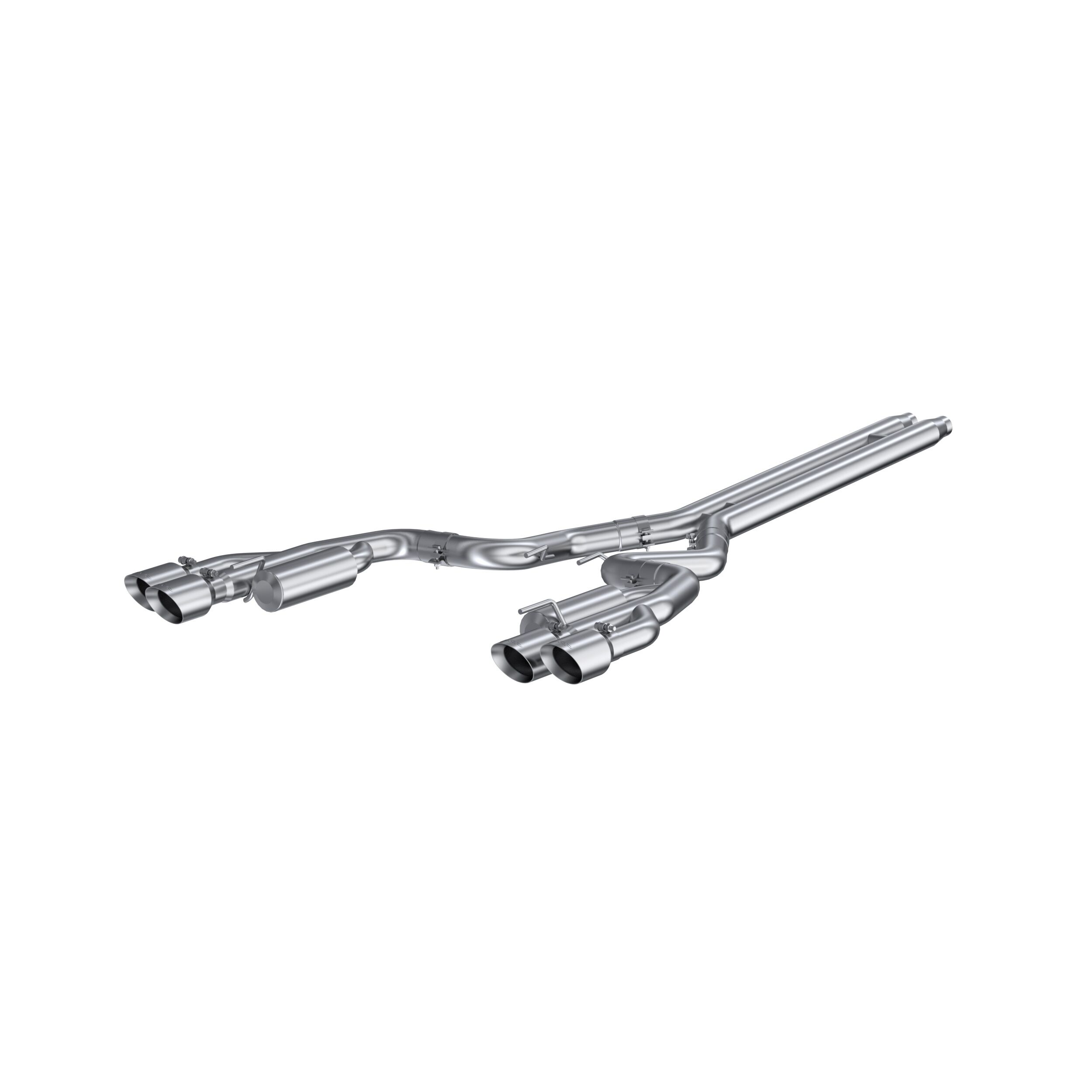 2019-2022 Ford Mustang GT/GT Premium 5.0L V8 MBRP Exhaust 3in. Cat Back; with Quad 4in. Dual Wall Tips; Race Version; T304 - S7207304