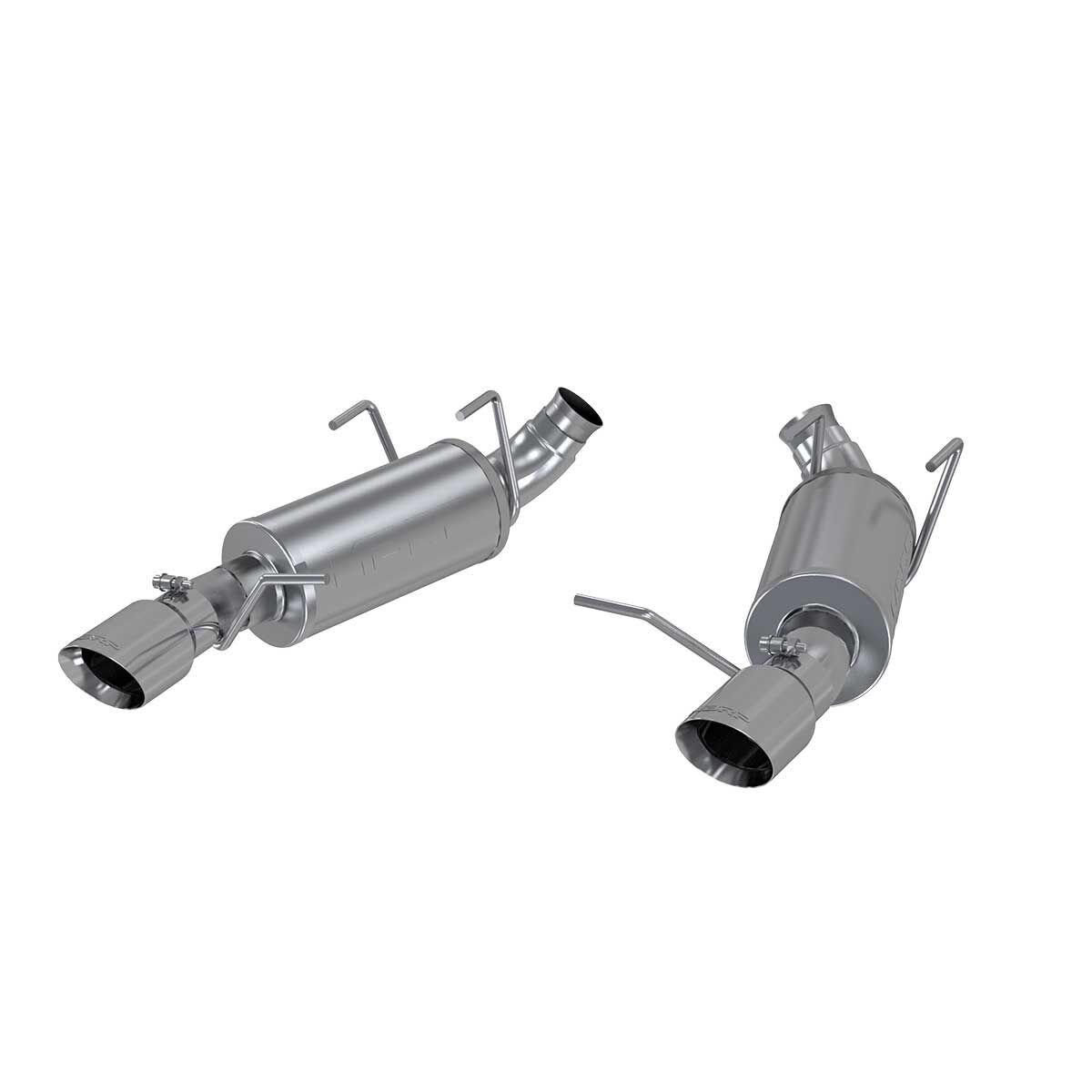 2011-2014 Ford Mustang Base 3.7L V6 MBRP Exhaust 3" Dual Muffler Axle Back; Split Rear; AL - S7227AL