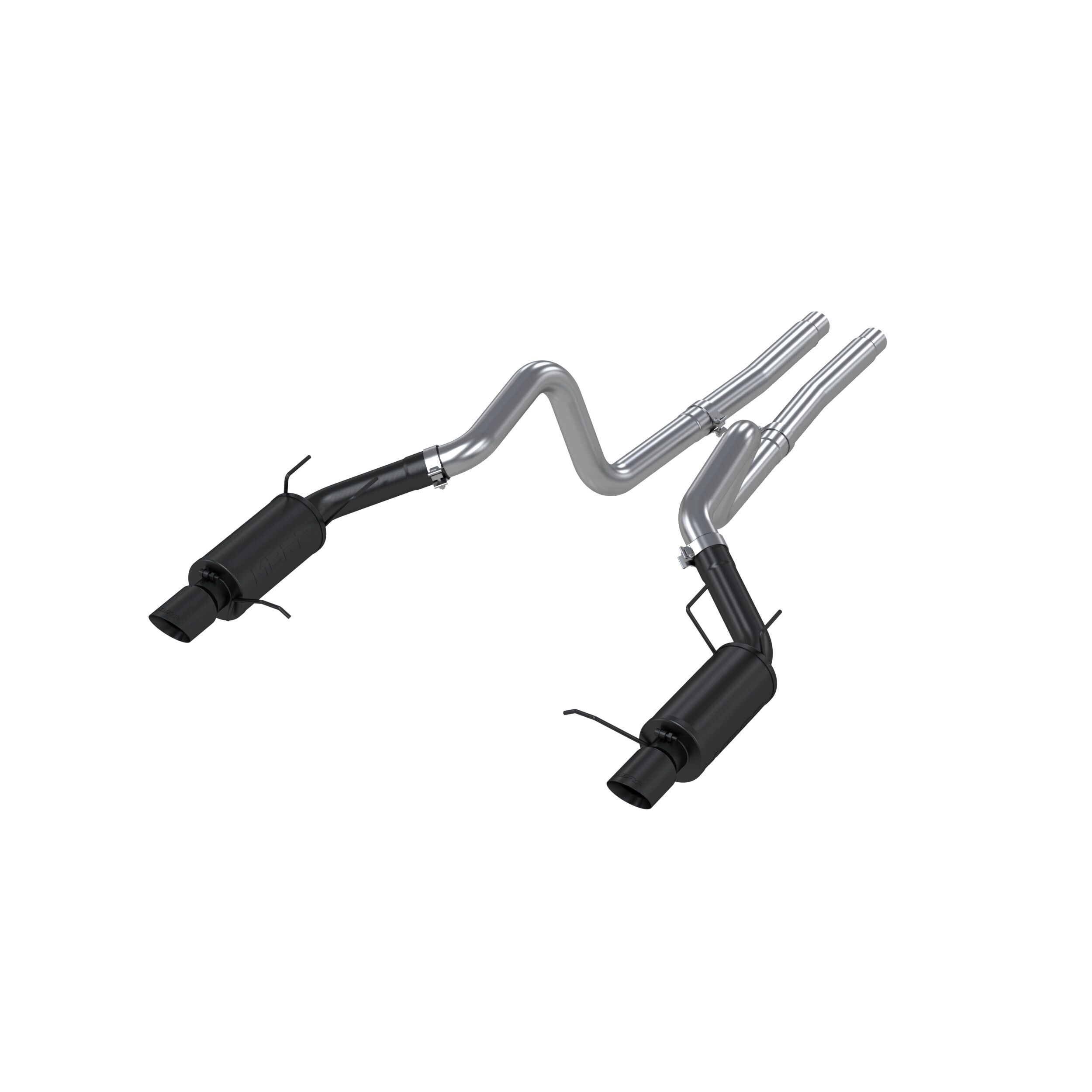 2012-2013 Ford Mustang GT 5.0L V8 MBRP Exhaust 3in. Cat Back; Dual Split Rear; Street Version; 4in. tips; Black - S7258BLK