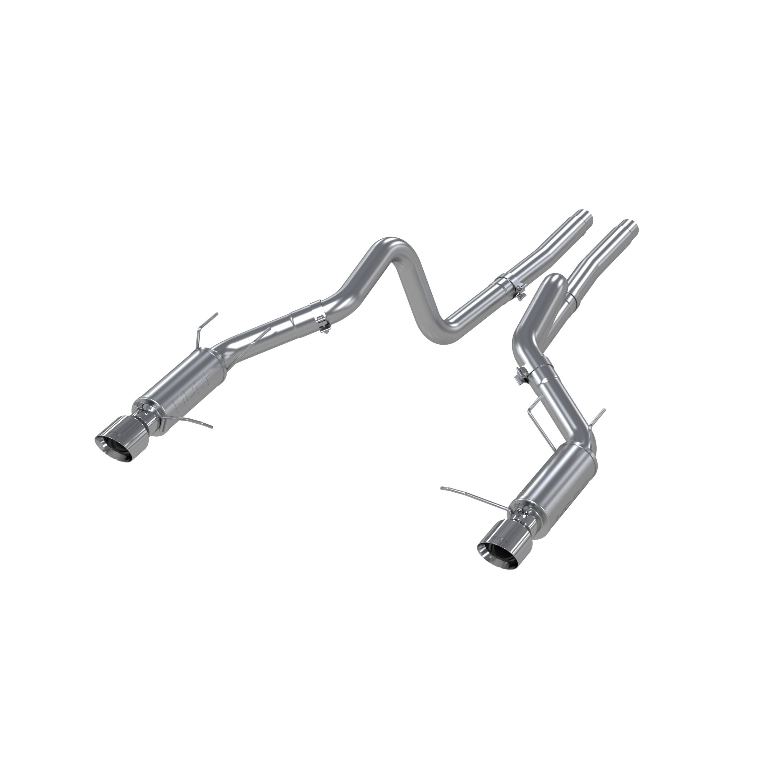 2011-2012 Ford Mustang Shelby GT500 5.4L V8 MBRP Exhaust 3in. Cat Back; Dual Split Rear; Race Version; T304 - S7260304