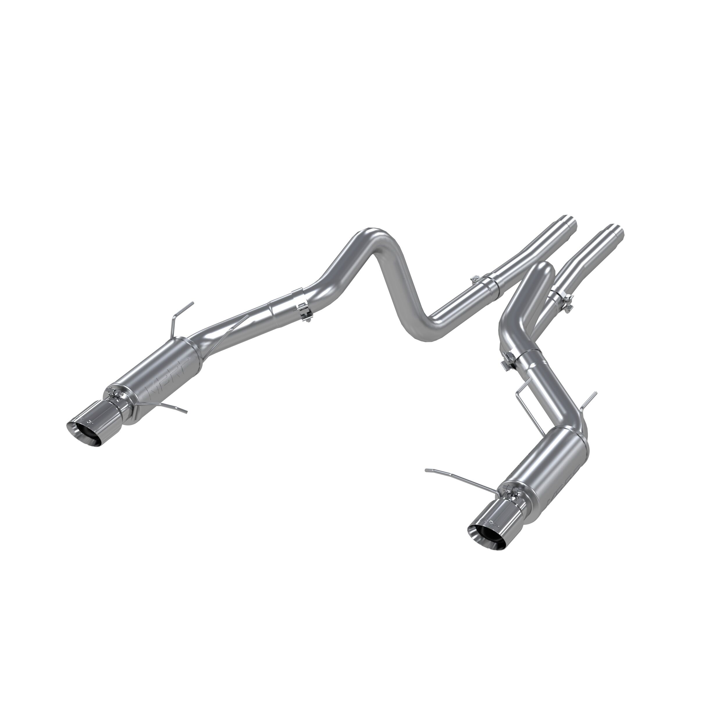 2011-2012 Ford Mustang Shelby GT500 5.4L V8 MBRP Exhaust 3in. Cat Back; Dual Split Rear; Race Version; T-409 Stainless Steel - S7264409