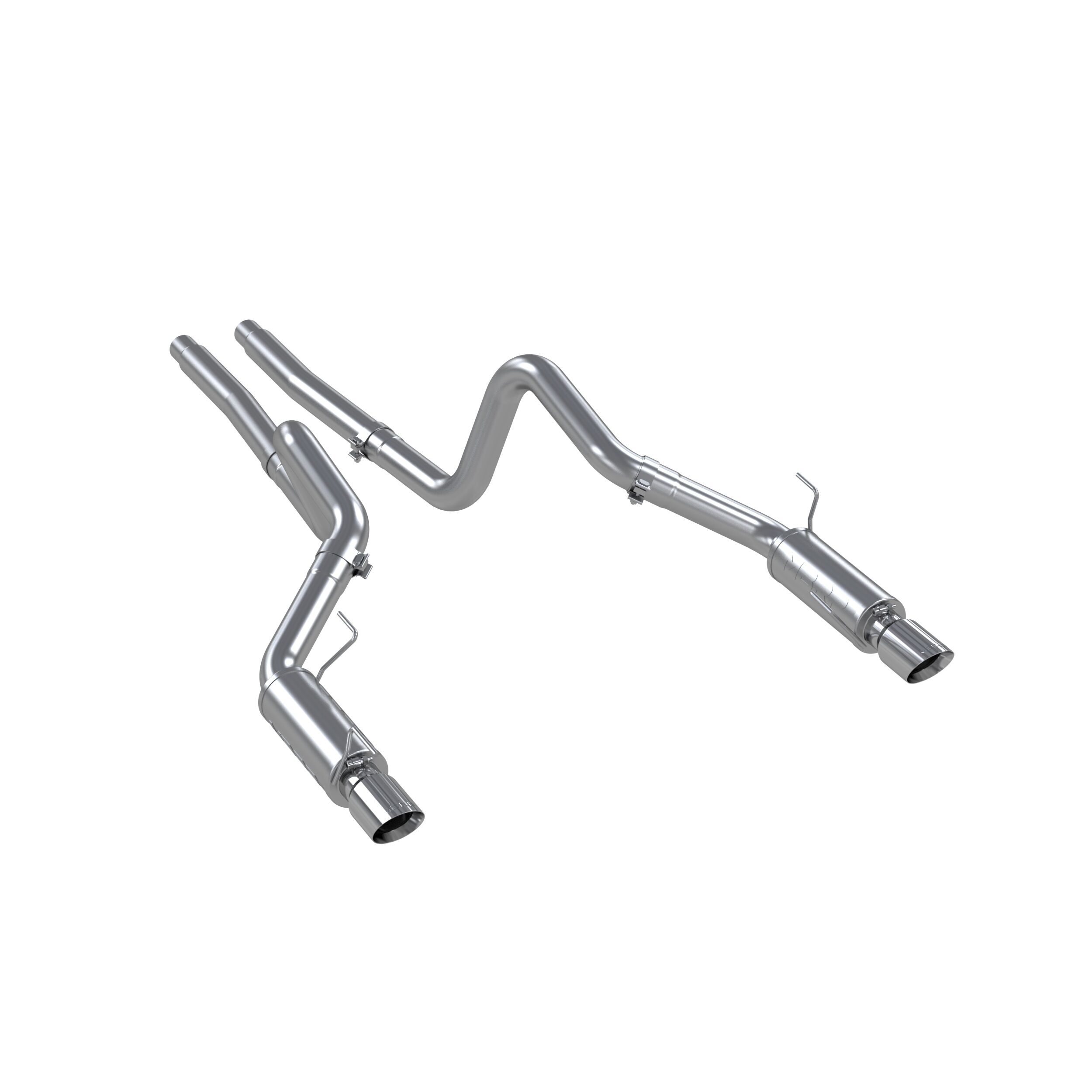 2005-2010 Ford Mustang GT 4.6L V8 MBRP Exhaust 3in. Cat Back; Dual Split Rear; Race Version; T409 - S7270409