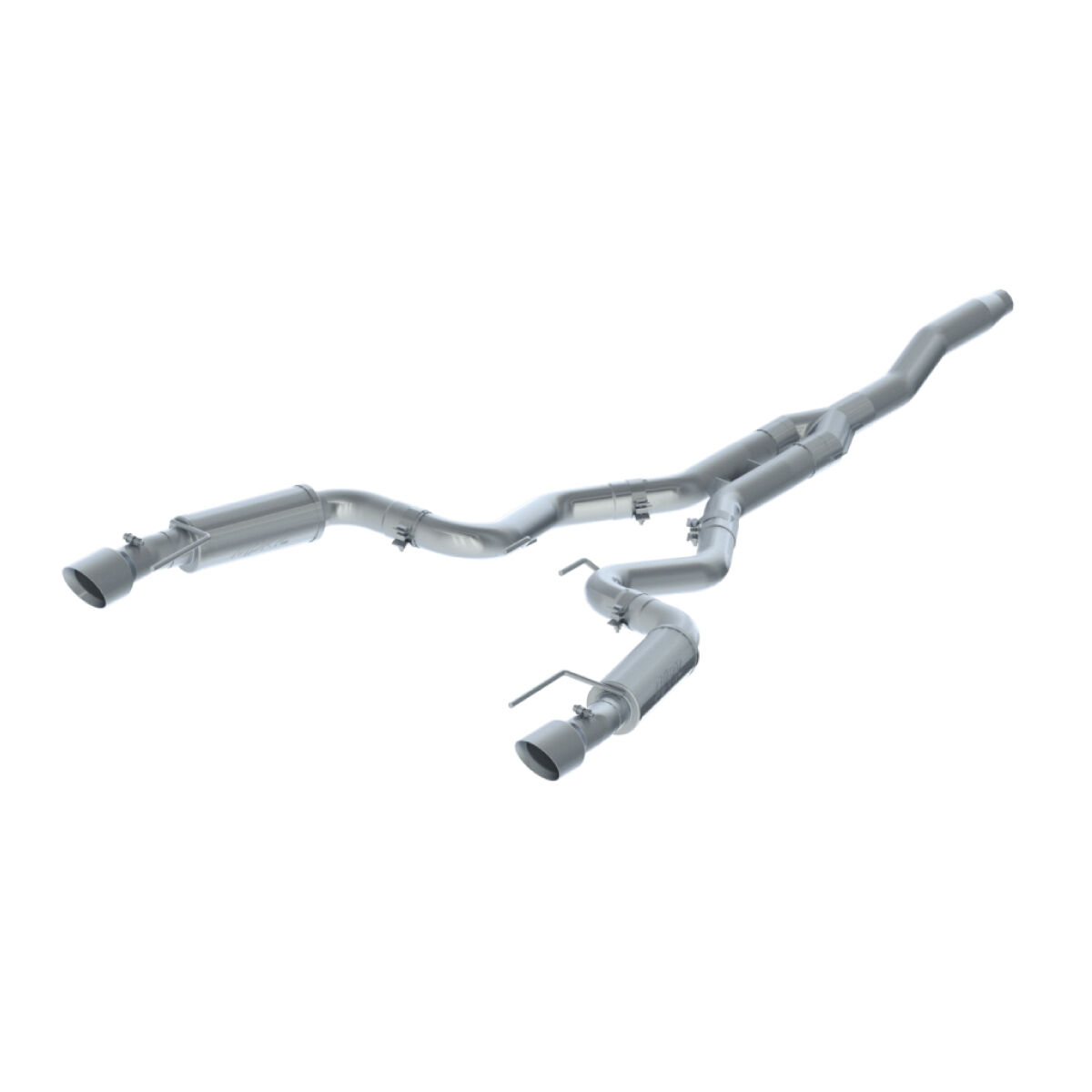 2015-2019 Ford Mustang EcoBoost/EcoBoost Premium 2.3L Coupe MBRP Exhaust 3in. Cat Back; Dual Split Rear; Street Version; 4.5in. tips; T409 - S7274409