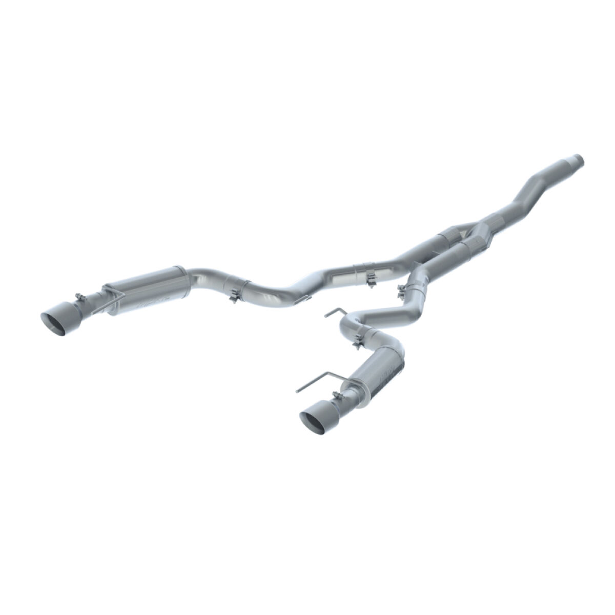 2015-2019 Ford Mustang EcoBoost/EcoBoost Premium 2.3L Coupe MBRP Exhaust 3in. Cat Back; Dual Split Rear; Race Version; 4.5in. tips; T409 - S7275409