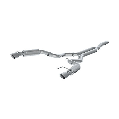 2015-2019 Ford Mustang EcoBoost/EcoBoost Premium 2.3L Coupe MBRP Exhaust 3in. Cat Back; Dual Split Rear; Race Version; 4.5in. tips AL - S7275AL