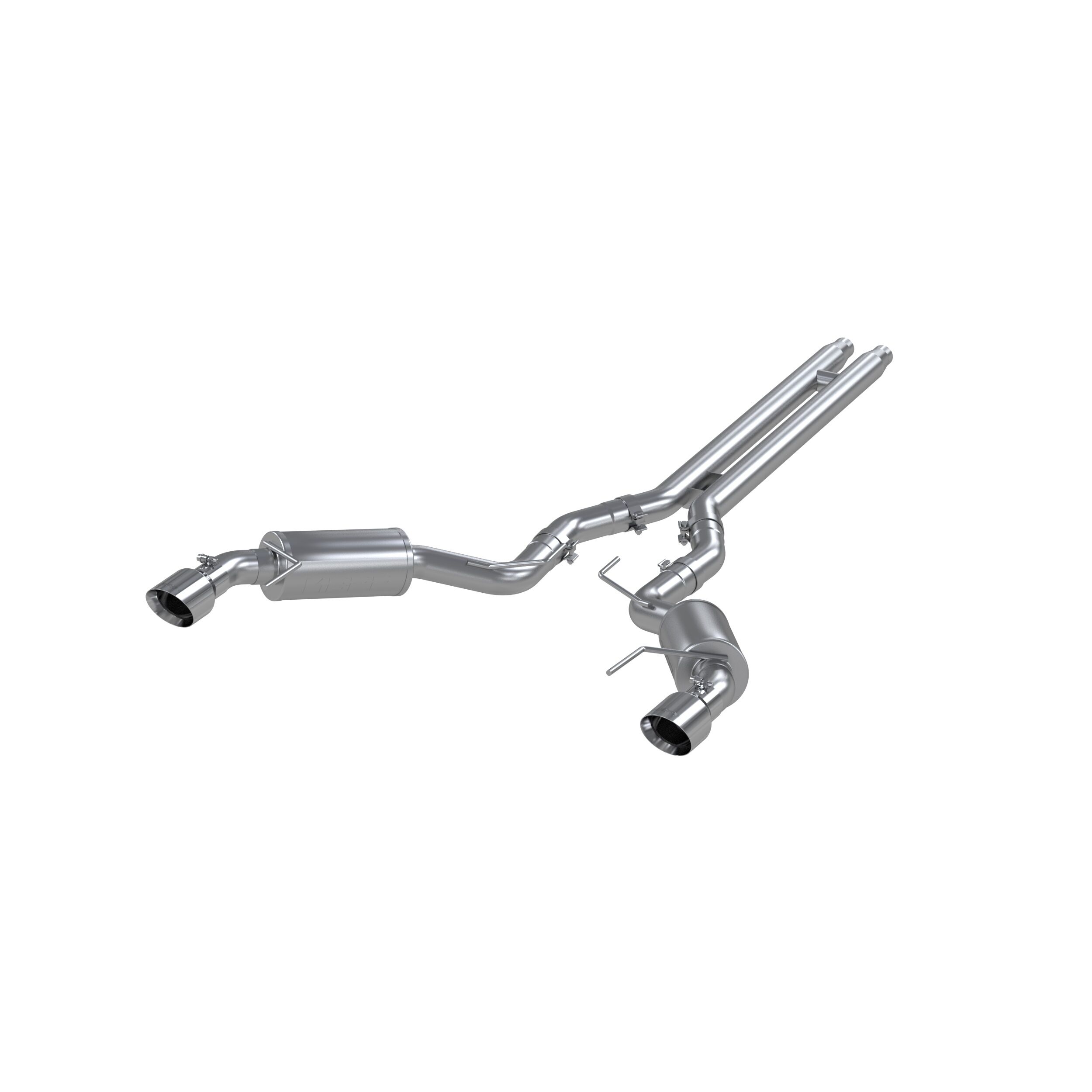 2015-2017 Ford Mustang GT 5.0L V8 MBRP Exhaust 3in. Cat Back; Dual Split Rear; Street Version; 4.5in. tips Aluminized Steel - S7277AL