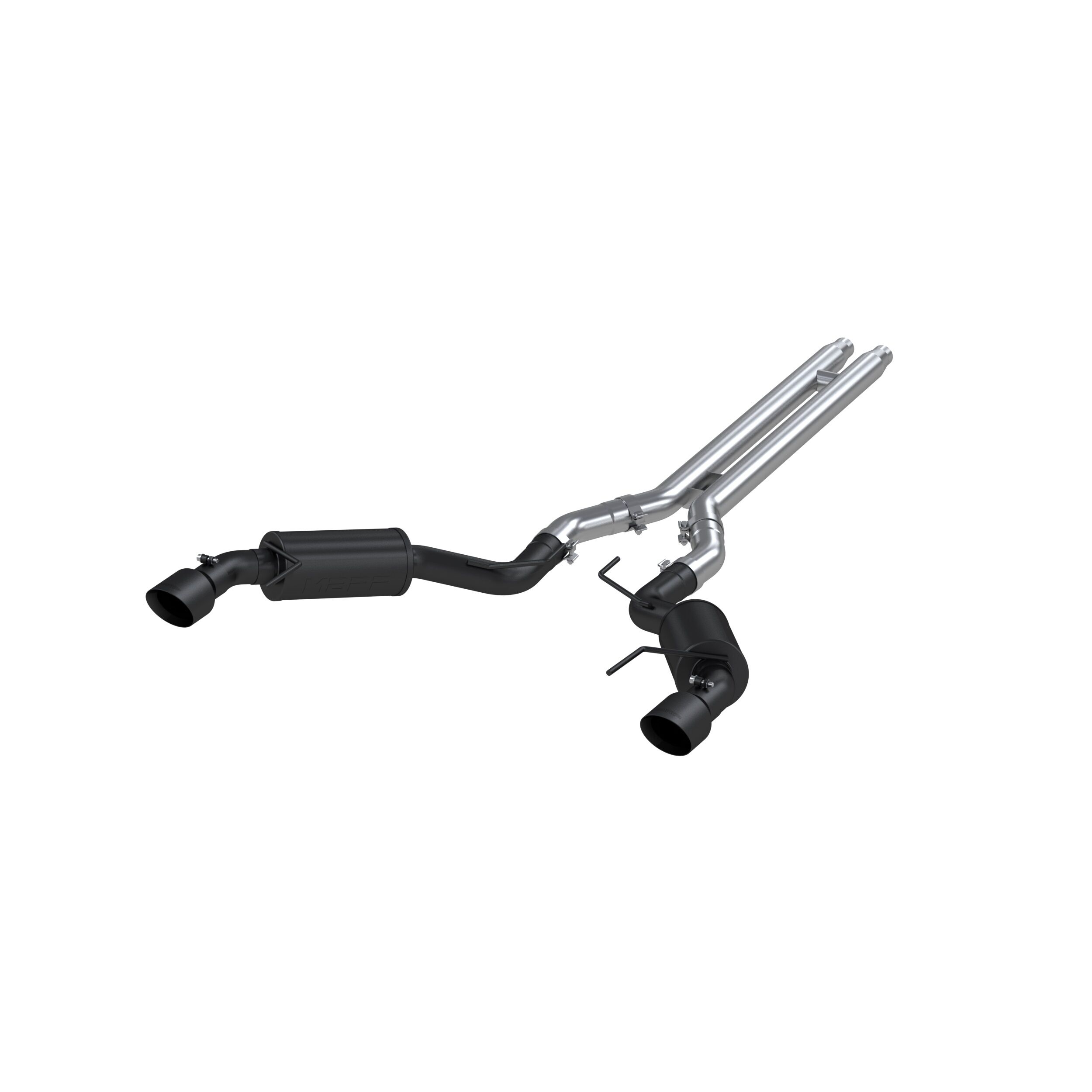 2015-2017 Ford Mustang GT 5.0L V8 MBRP Exhaust 3in. Cat Back; Dual Split Rear; Street Version; 4.5in. tips; Black Coated - S7277BLK