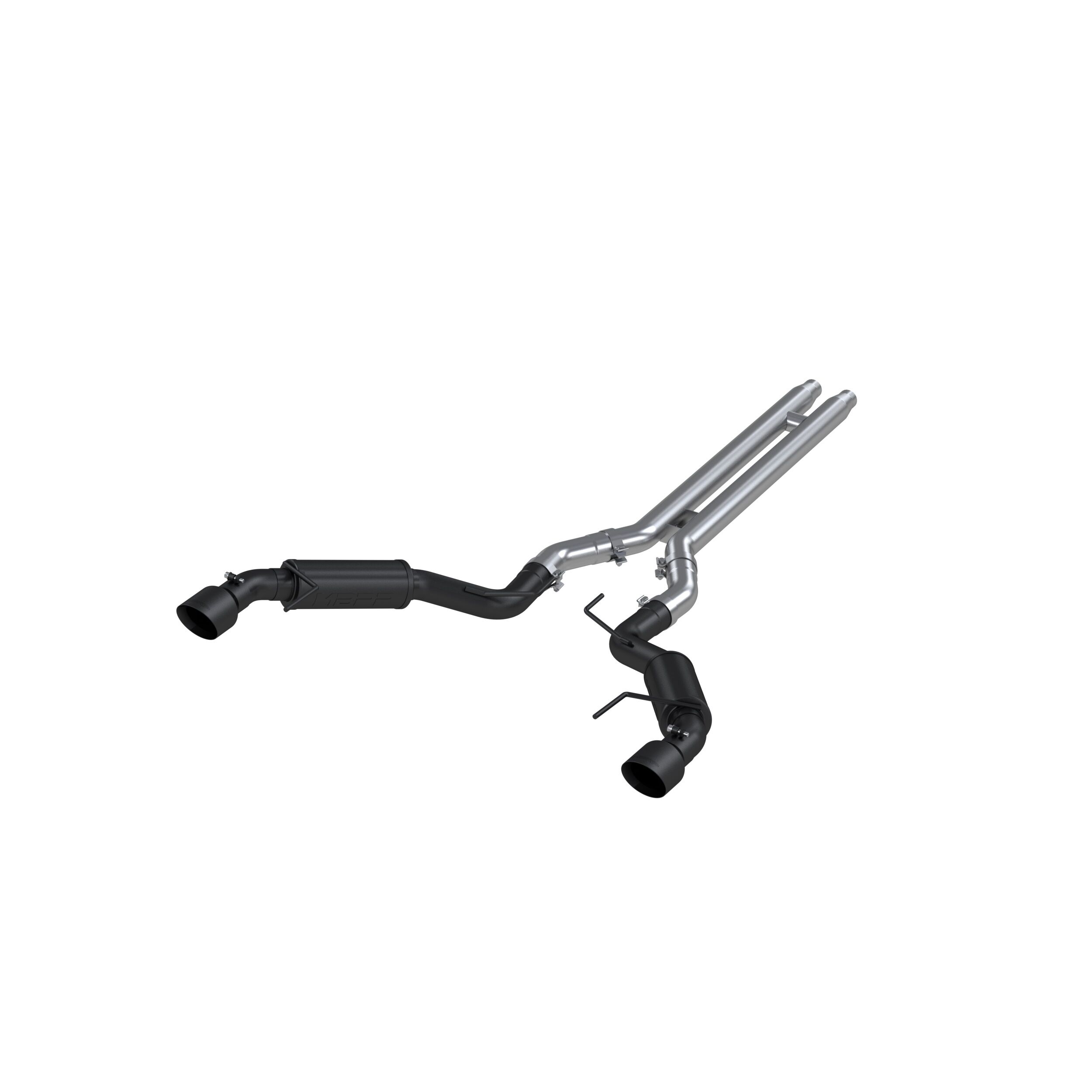 2015-2017 Ford Mustang GT 5.0L V8 MBRP Exhaust 3in. Cat Back; Dual Split Rear; Race Version; 4.5in. tips; BLK Coated - S7278BLK