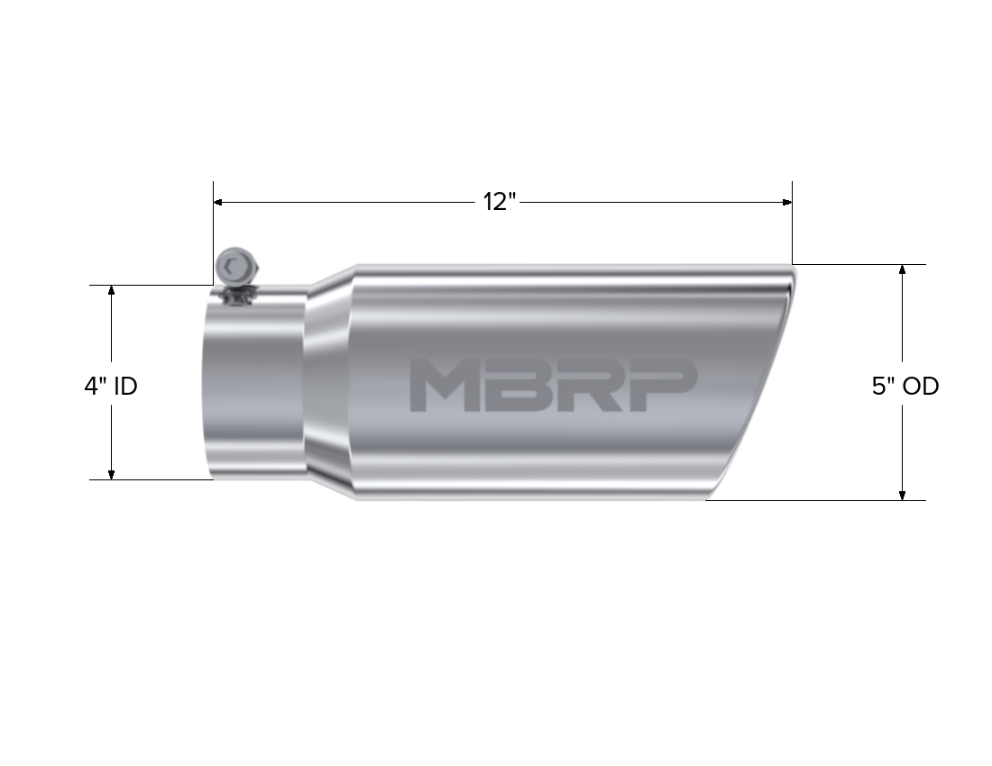 MBRP Exhaust 5" Angled Rolled End PRO Series Tip