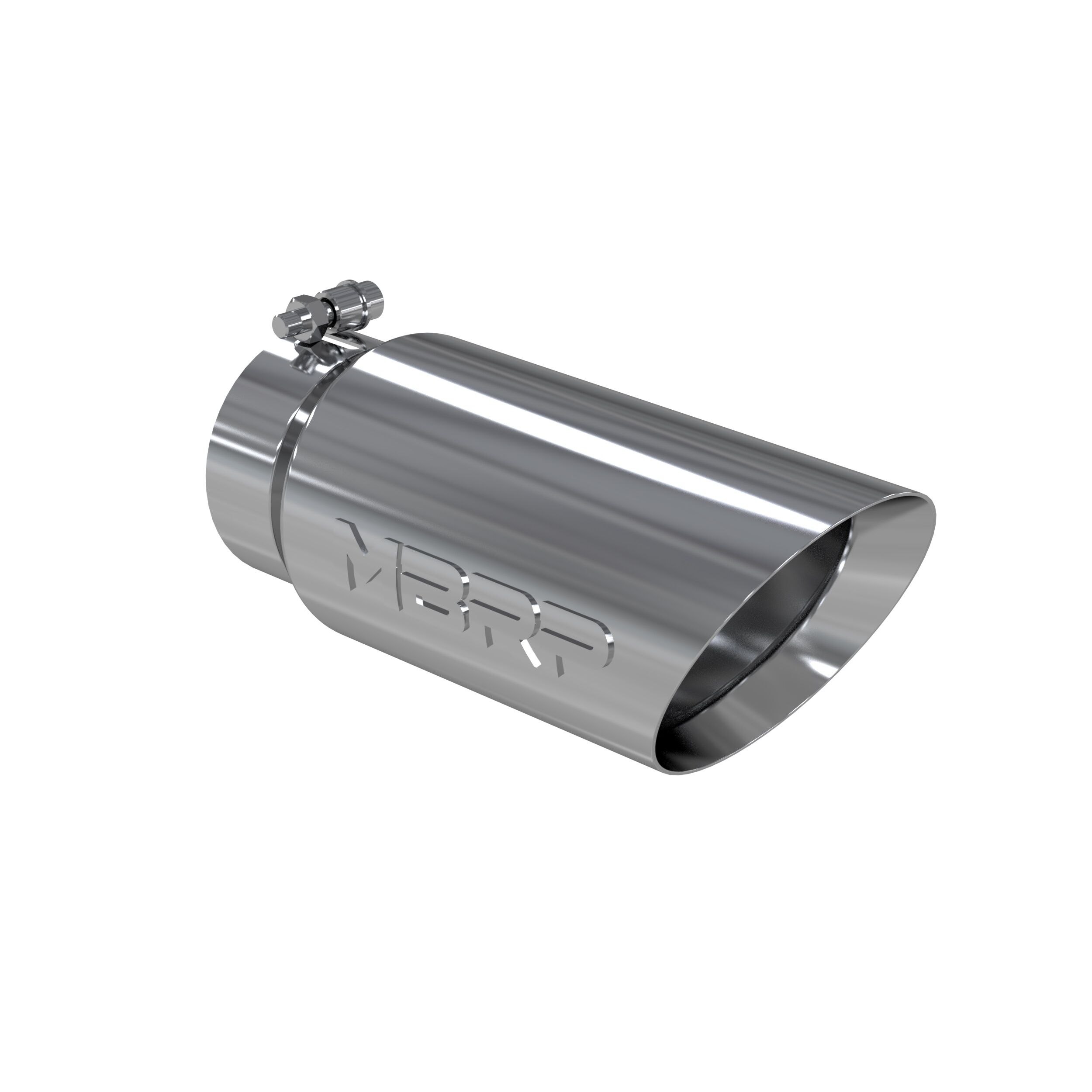 MBRP Exhaust T5053 Tip; 5in. O.D. Dual Wall Angled 4in. inlet 12in. length; T304. - T5053