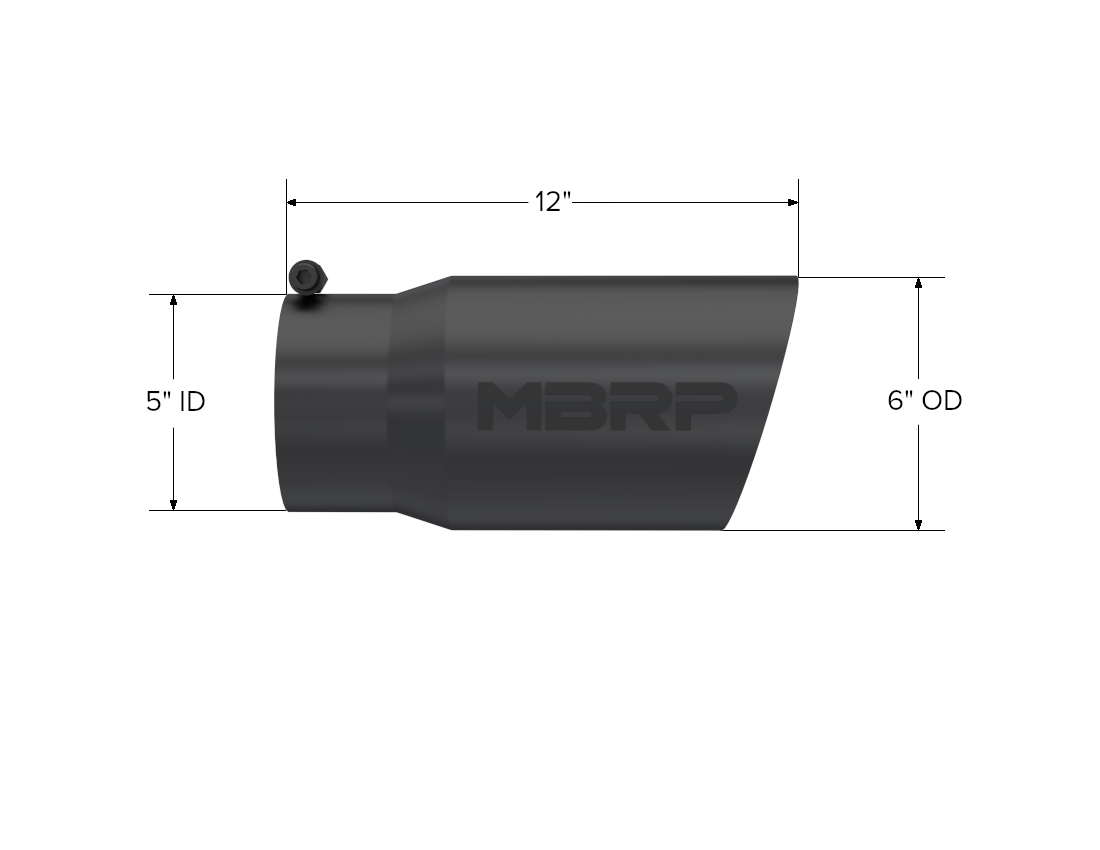 MBRP Exhaust 6" BLK SERIES Tip