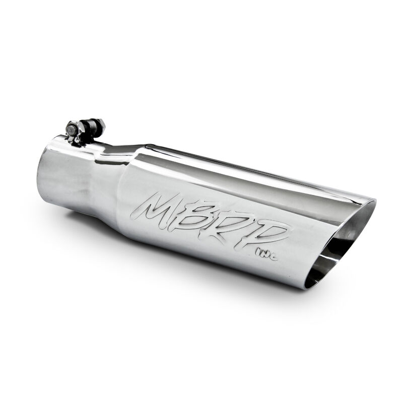 MBRP Exhaust T5106 Tip; 3in. O.D. Dual Wall Angled 2in. inlet 12in. length; T304.