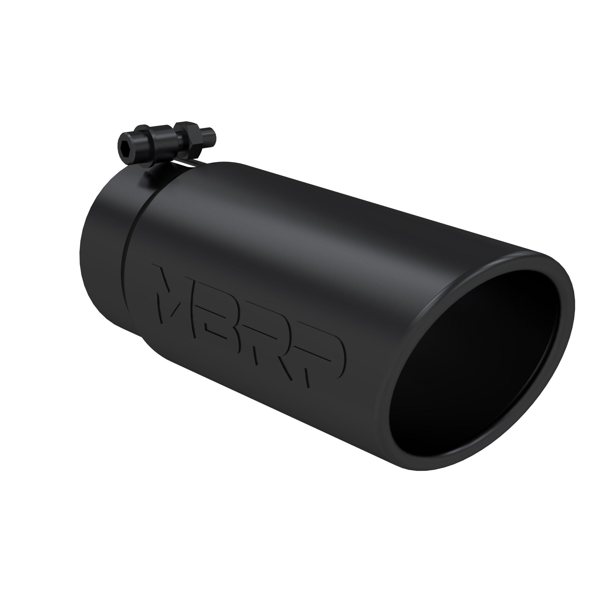 MBRP Exhaust T5112BLK Tip; 4in. O.D. Angled Rolled End 3in. inlet 10in. Length; BLK. - T5112BLK
