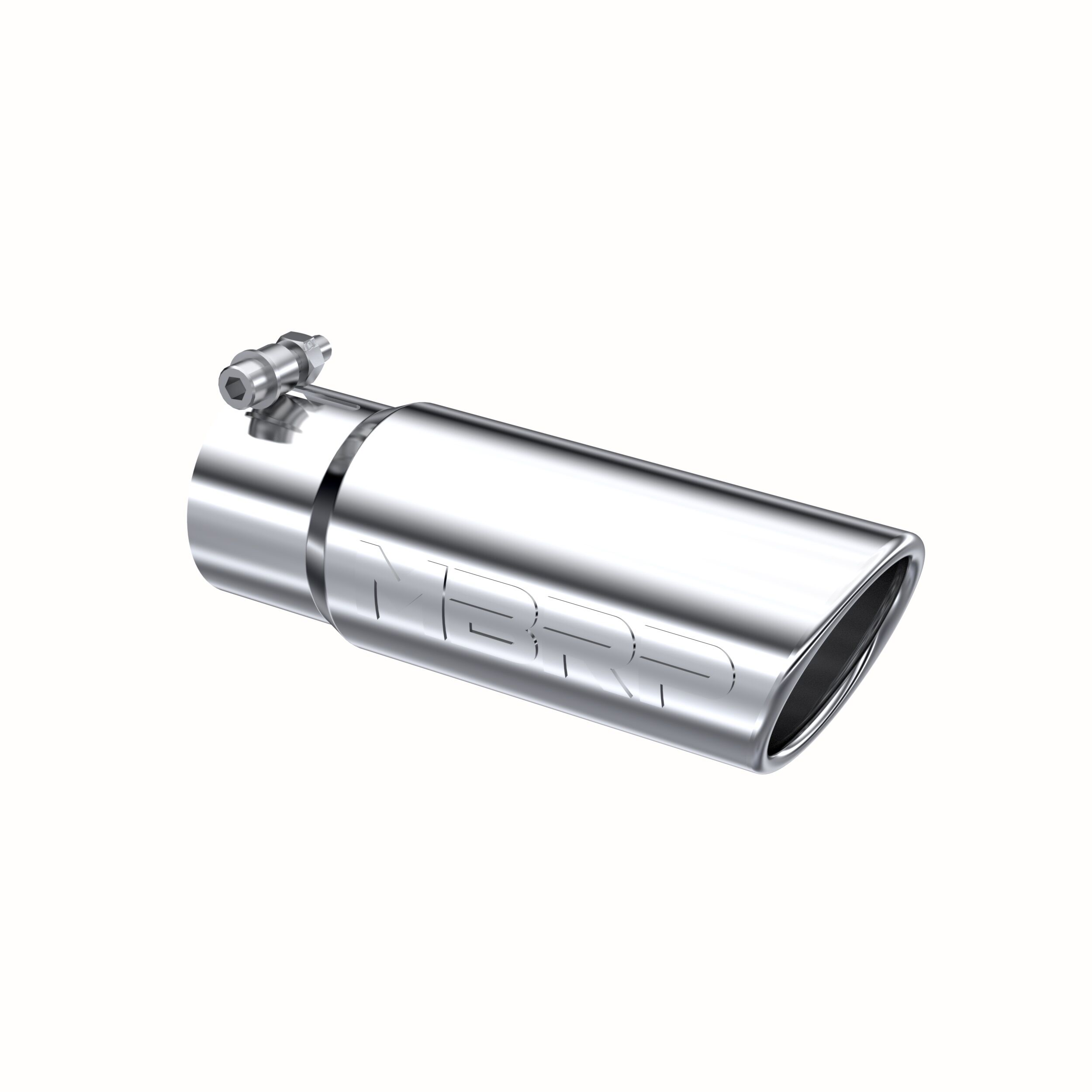 MBRP Exhaust T5115 Tip; 3in. O.D. Angled Rolled End 3in. inlet 10in. length; T304. - T5115