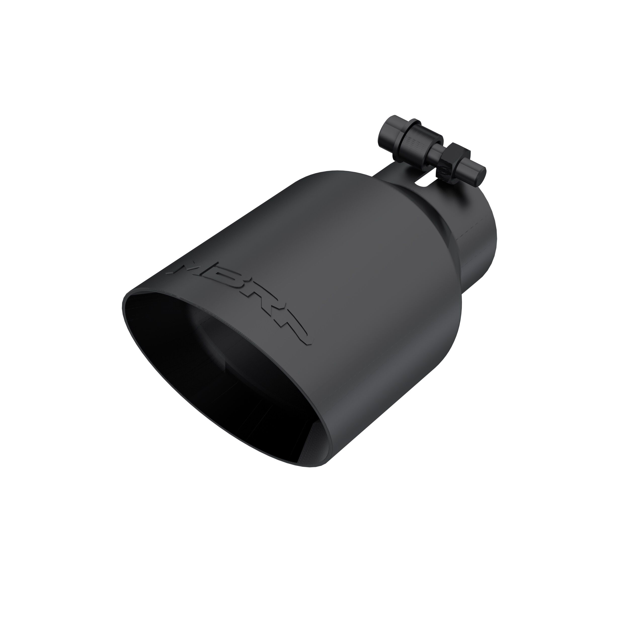 MBRP Exhaust T5123BLK Tip; 4in. O.D.; Dual Wall Angled; 2in. inlet; 8in. length; BLK. - T5123BLK