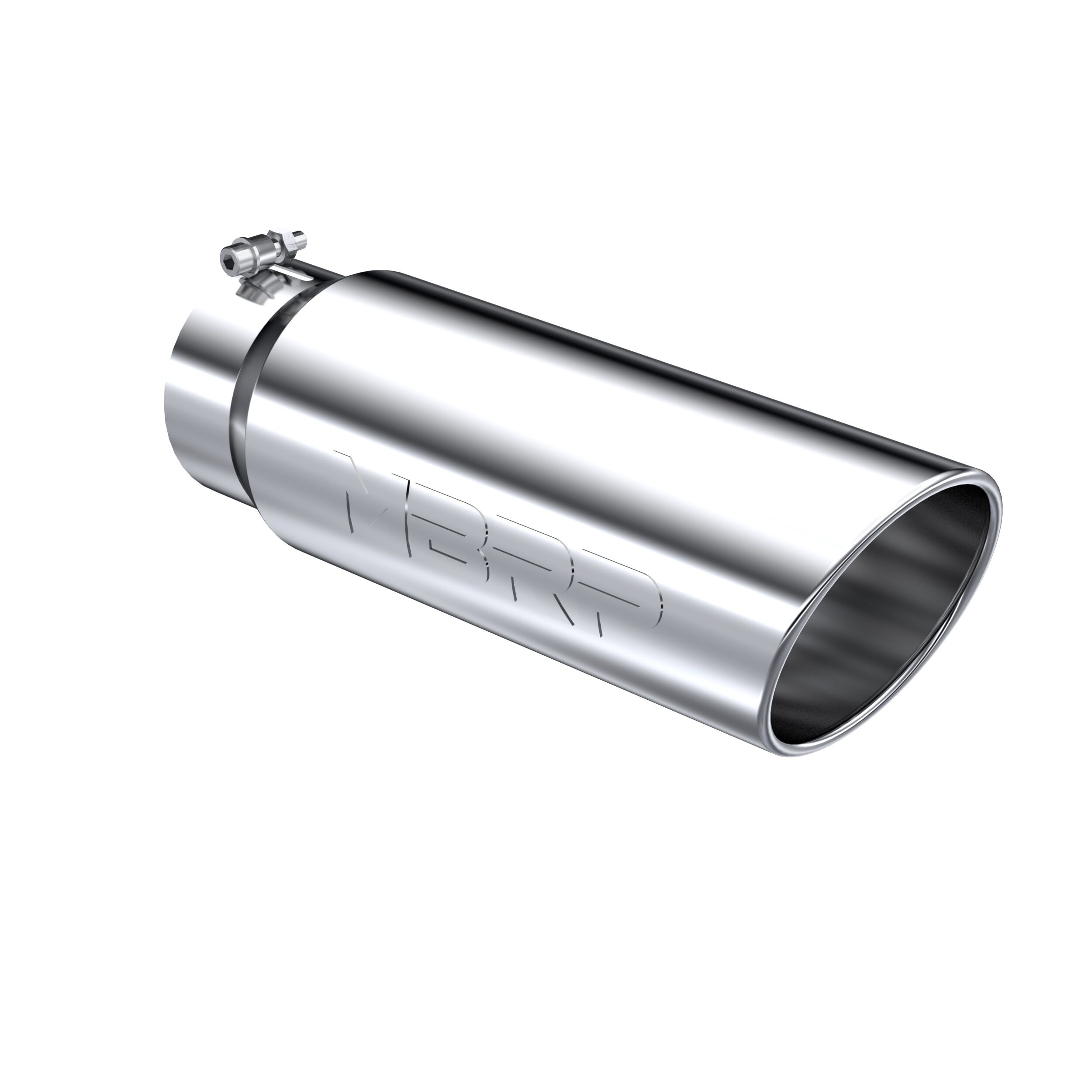 MBRP Exhaust T5125 Tip; 6in. O.D.; Angled Rolled End; 5in. inlet 18in. in length. - T5125