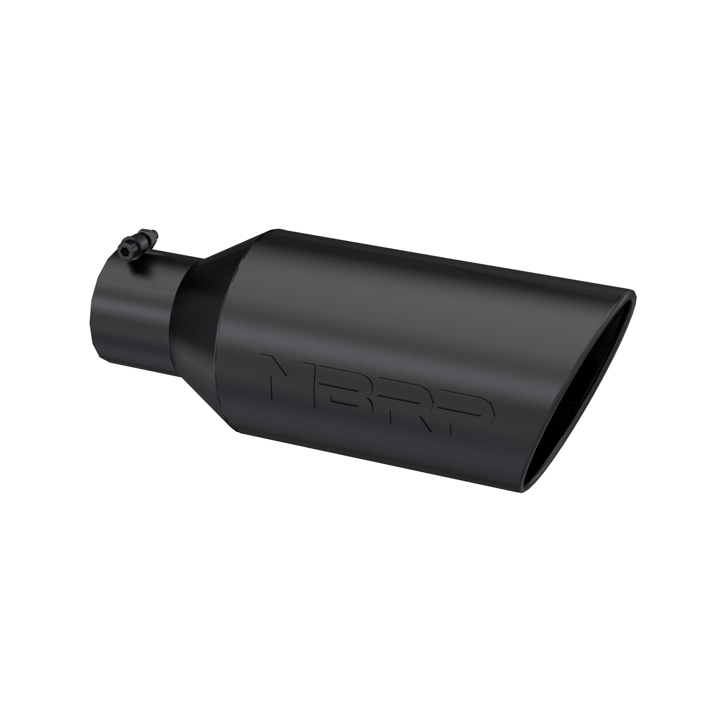 MBRP Exhaust T5126BLK Tip; 7in. O.D.; Rolled End; 4in. inlet 18in. in length; BLK - T5126BLK