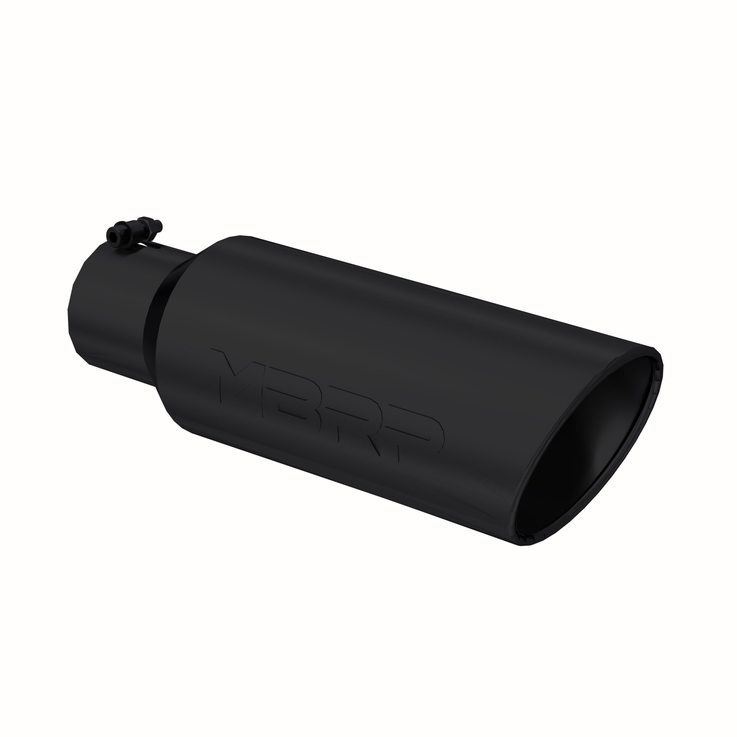 MBRP Exhaust T5130BLK Tip; 6in. O.D.; Rolled end; 4in. inlet 18in. in length; BLK - T5130BLK