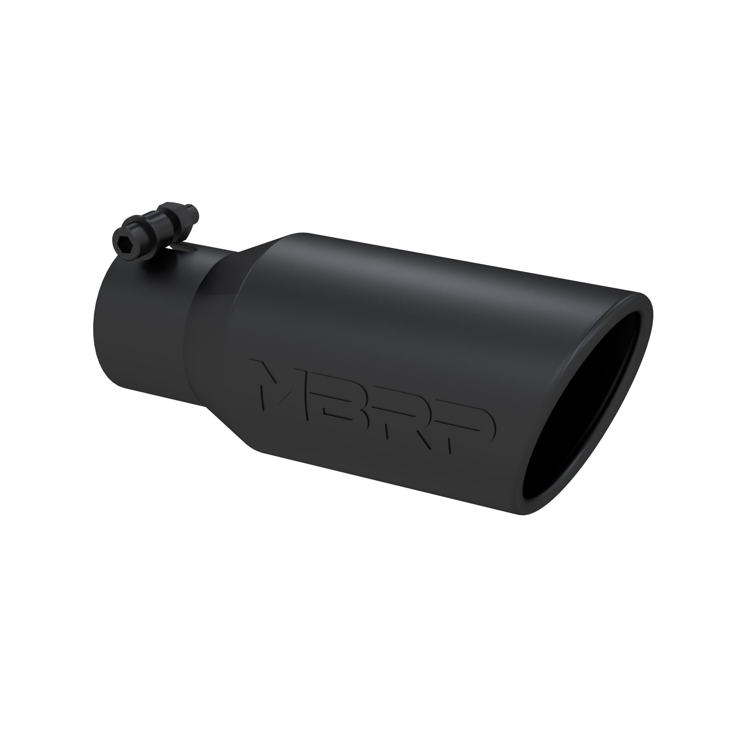 MBRP Exhaust T5157BLK Tip; 4in. O.D. Angled Rolled End 2 3/4in. inlet 10in. length; BLK. - T5157BLK