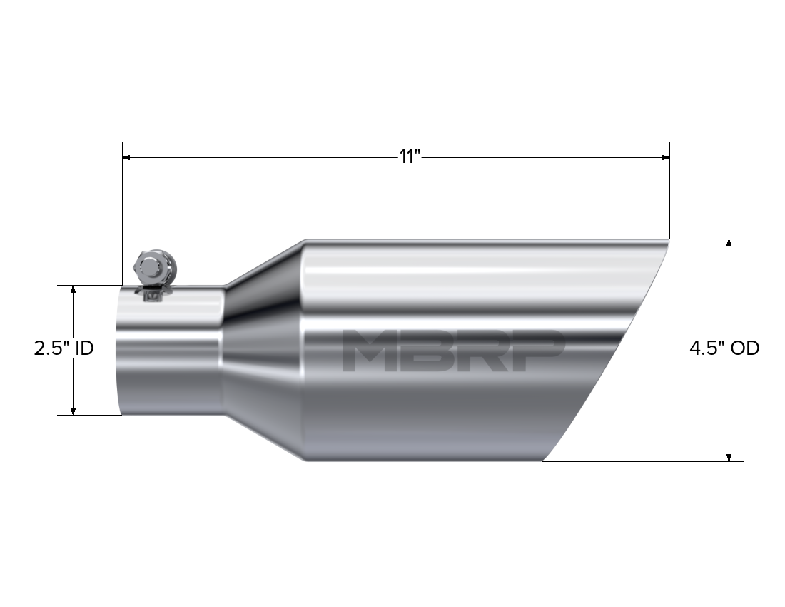 MBRP Exhaust T5161 Exhaust Tail Pipe Tip; T304 Stainless Steel.