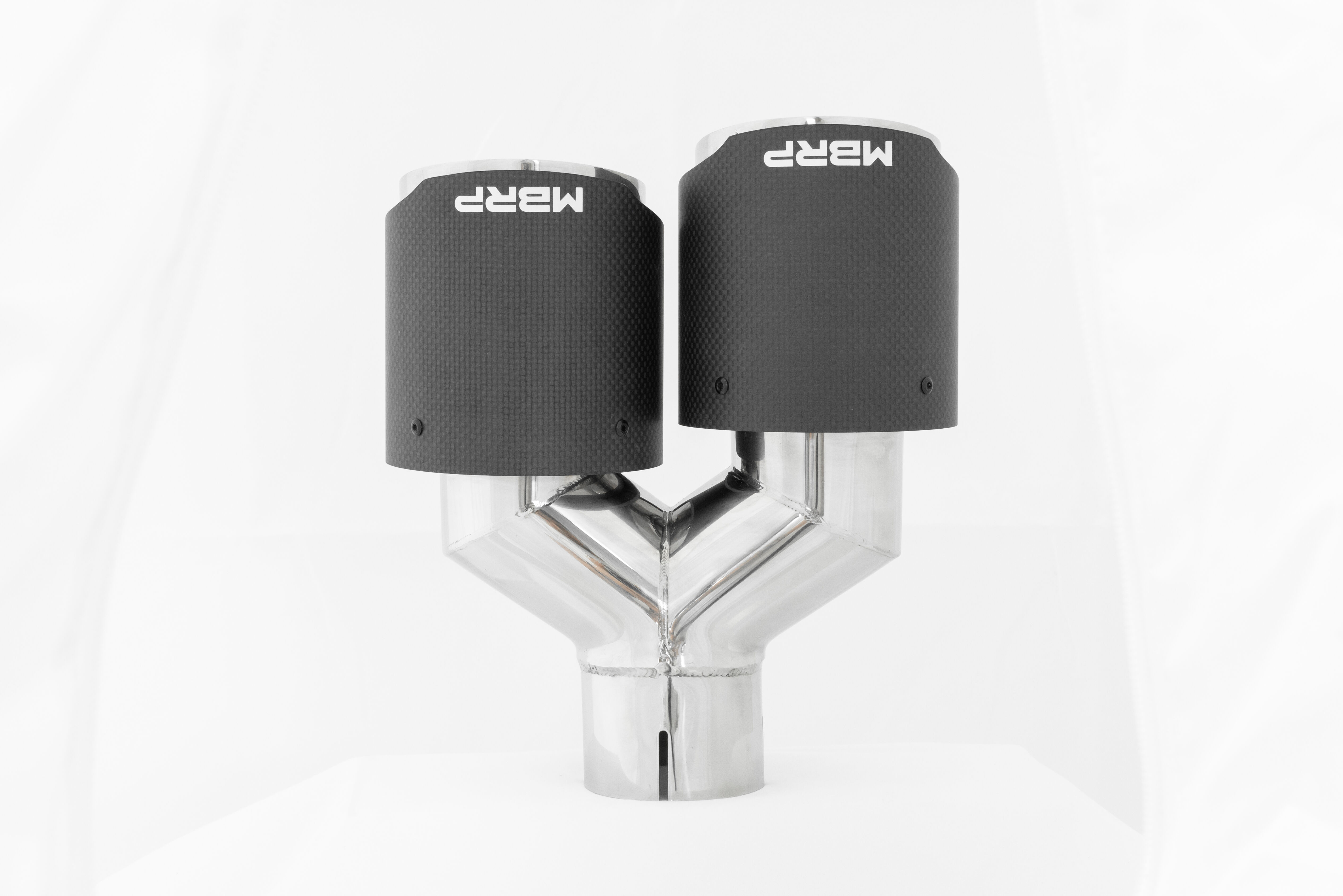 MBRP Exhaust T5177CF 2.5" Inlet; 4.0" OD Dual Out; Carbon Fiber Exhaust Tip.