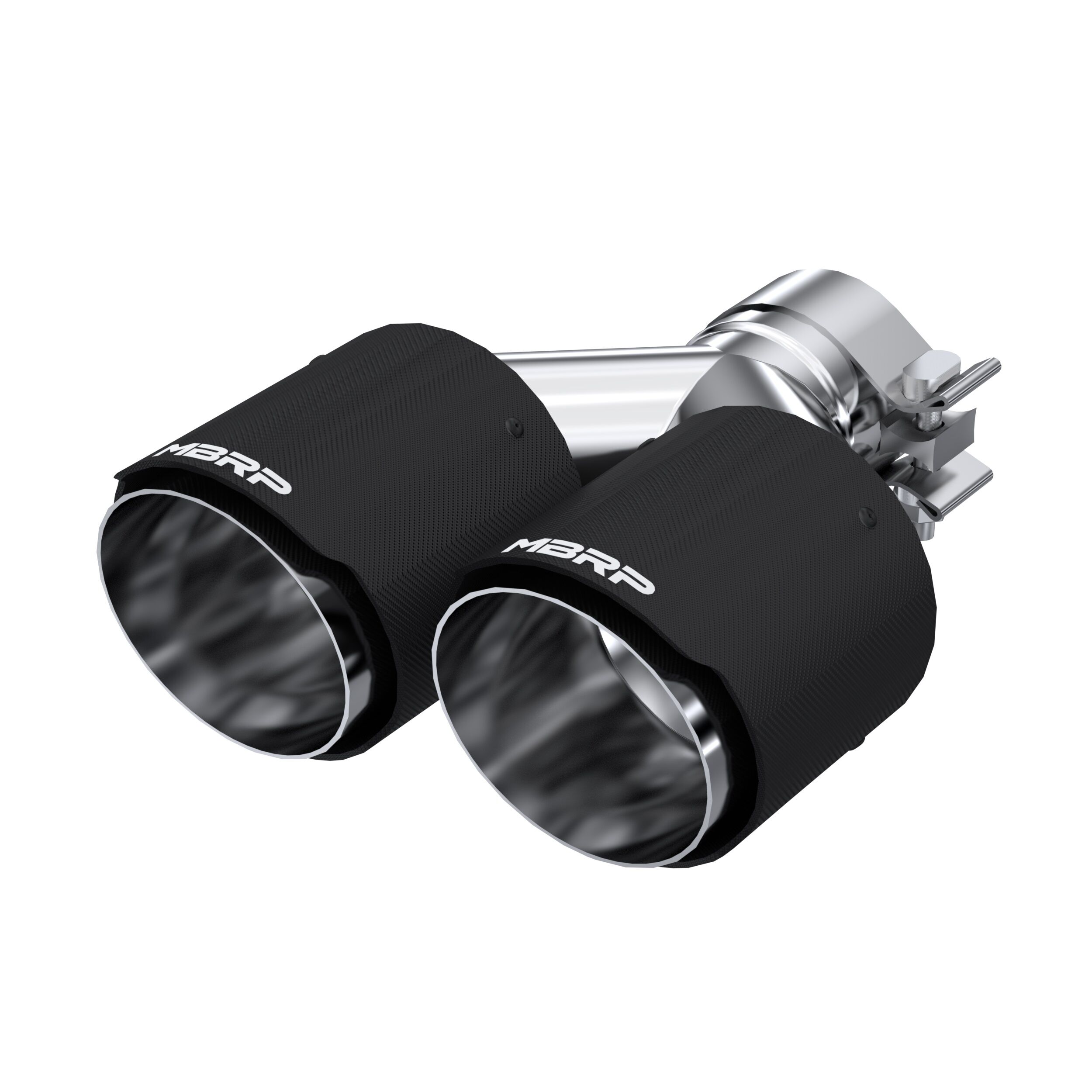 MBRP Exhaust T5177CF 2.5" Inlet; 4.0" OD Dual Out; Carbon Fiber Exhaust Tip. - T5177CF