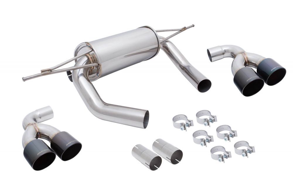 BMW M3 (F80) 15-19 / M4 (F82) 15-19 - Supremo Exhaust System - Black Chrome Tips by Megan Racing - MR-ABE-BF82-BC