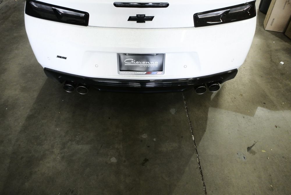 Chevrolet Camaro SS 2016-2018 Axle Back Exhaust System (Burnt Roll Quad Tip) by Megan Racing
