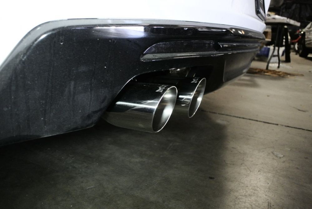 Chevrolet Camaro SS 2016-2018 Axle Back Exhaust System (Burnt Roll Quad Tip) by Megan Racing