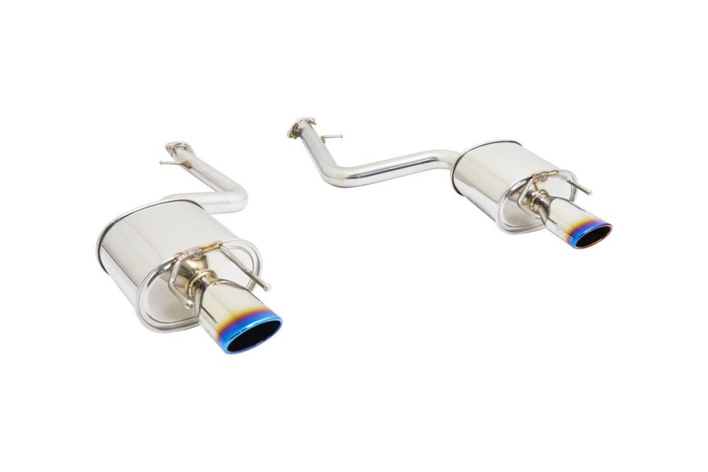 Lexus IS250 2014+ (2.5 V6) Axle Back Exhaust System (Burnt Roll Tip) by Megan Racing - MR-ABE-LI14-VO