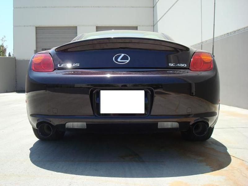 Lexus SC430 01-10 Blue Titanium Tips Axle Back by Megan Racing