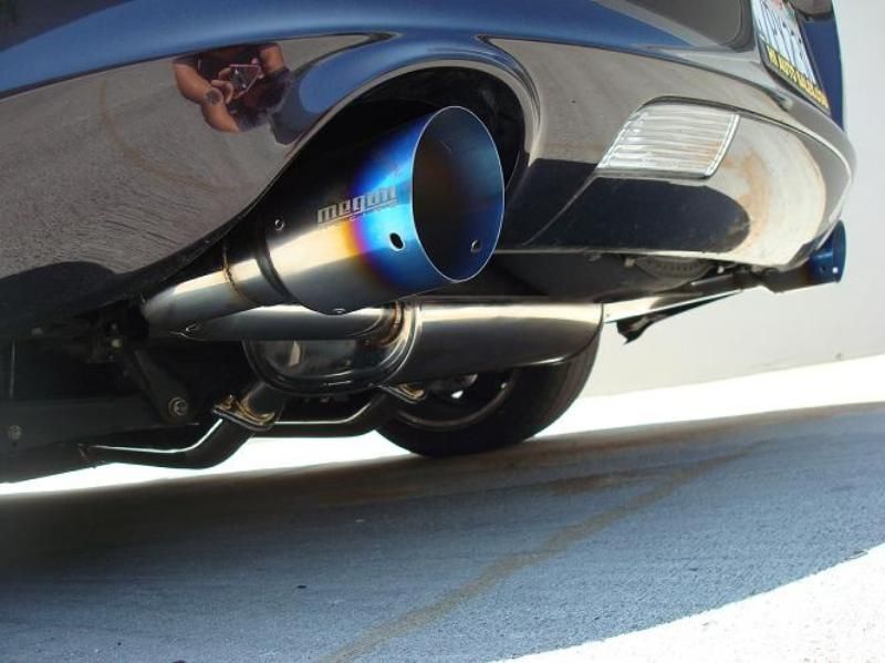 Lexus SC430 01-10 Blue Titanium Tips Axle Back by Megan Racing