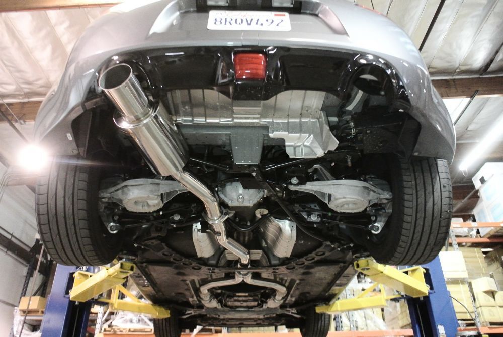 Nissan 370z 09-21 Single Exit Cat-Back Exhaust System - Blue Tip by Megan Racing