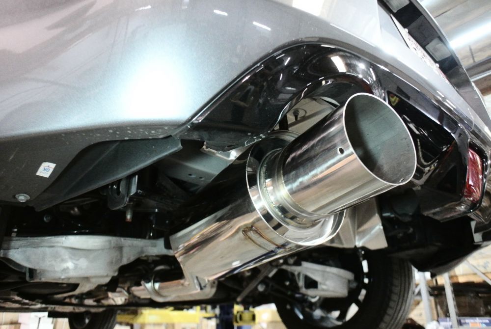 Nissan 370z 09-21 Single Exit Cat-Back Exhaust System - Blue Tip by Megan Racing
