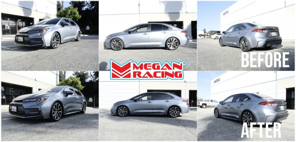 Toyota Corolla Sedan 20+ EZII Series Coilovers by Megan Racing