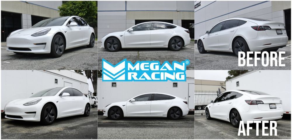 Tesla Model 3 AWD 17+ (EXC RWD) EZII Series Coilovers by Megan Racing
