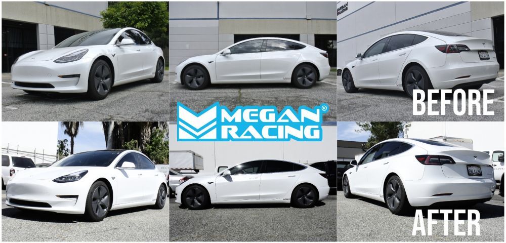 Tesla Model 3 AWD 17+ (EXC RWD) Lowering Springs by Megan Racing
