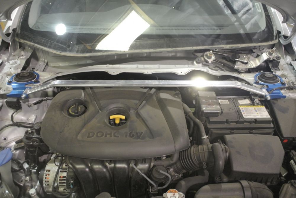 Hyundai Elantra 11-15 Front Race-Spec Strut Tower Bars by Megan Racing