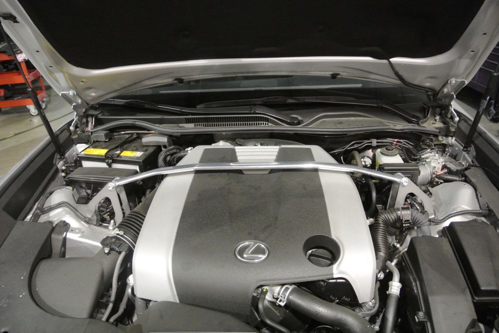 Lexus IS 250 / IS 350 / IS F 06-13 / RC 200T / RC 300 / RC 350 2015+ / GS 350 06-12 / GS 350 2013+ (F Sport) Front Race-Spec Strut Tower Bars by Megan Racing