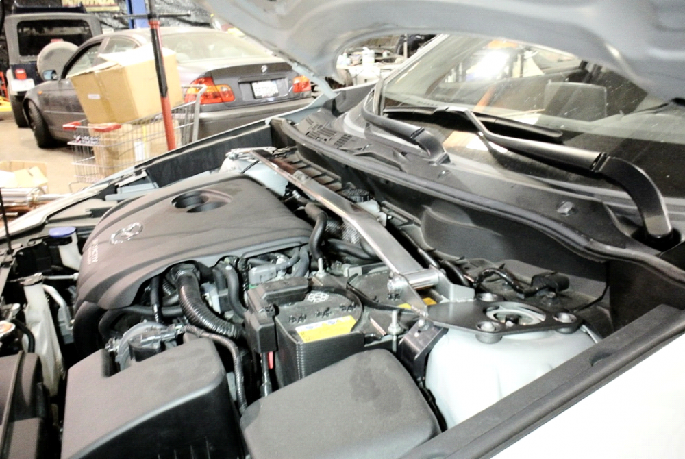Mazda CX-3 16+ Front Upper Race-Spec Strut Tower Bars by Megan Racing