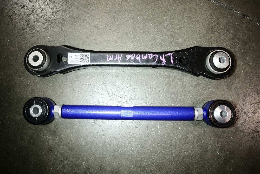 Kia Stinger 18+ MRC Adjustable Rear Camber Arm (Rear Upper, Polyurethane) by Megan Racing