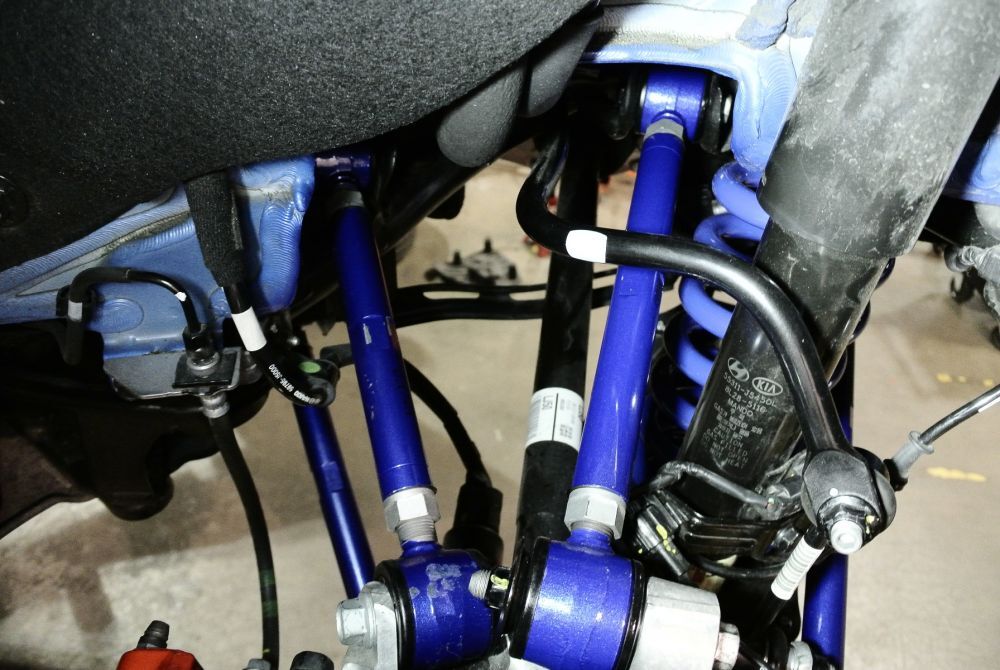 Kia Stinger 18+ MRC Adjustable Rear Traction Arm (Front Upper, Polyurethane) by Megan Racing