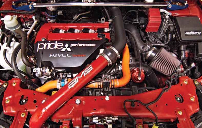 2008-2013 Mitsubishi EVO X Mishimoto Red Silicone Hose Kit