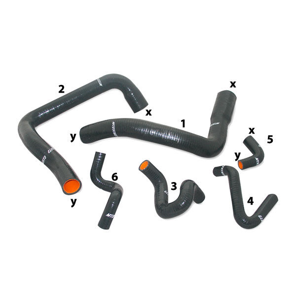 1986-1993 Ford Mustang GT/Cobra Mishimoto Black Silicone Hose Kit