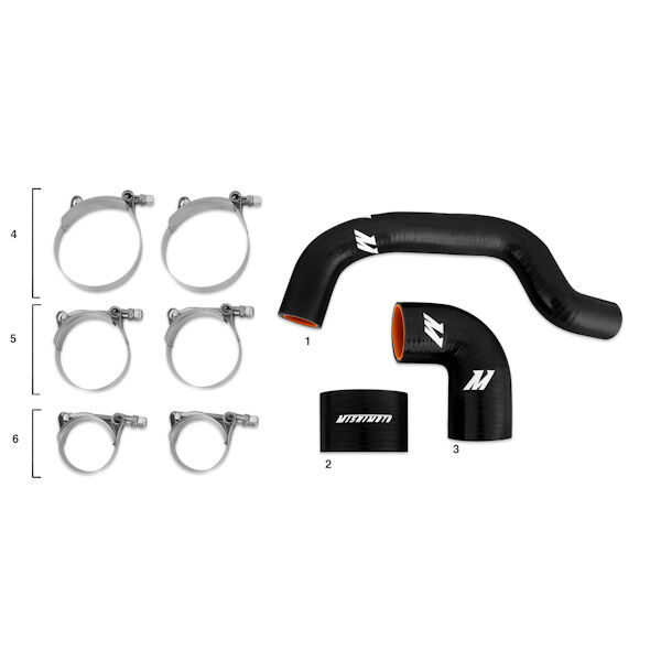 2004-2007 Subaru WRX & STi Mishimoto Black Silicone Intercooler Hoses
