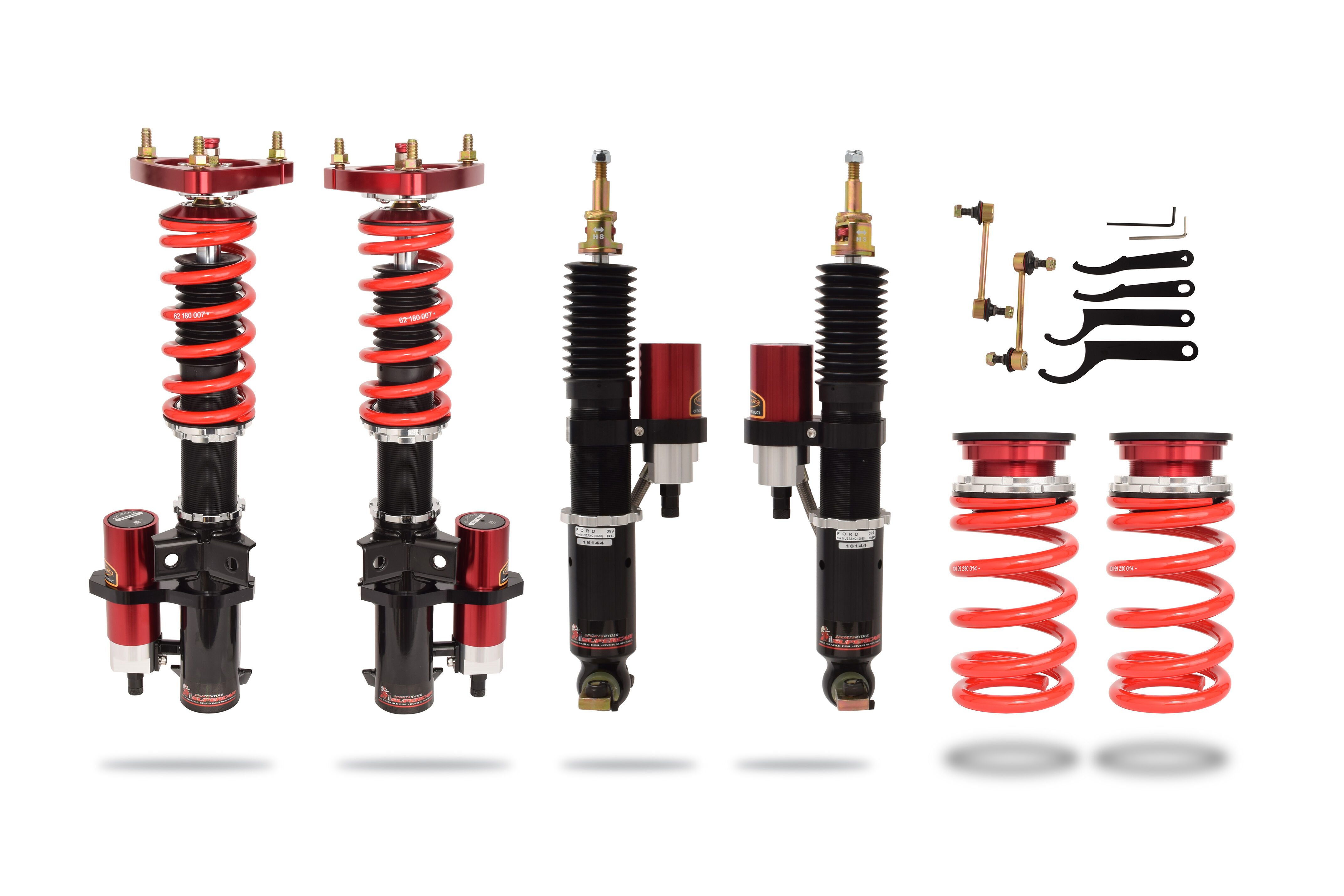 2015-2023 Ford Mustang Shelby GT350/Shelby GT350R Pedders Coilovers Front and Rear 4PC - PED-164099